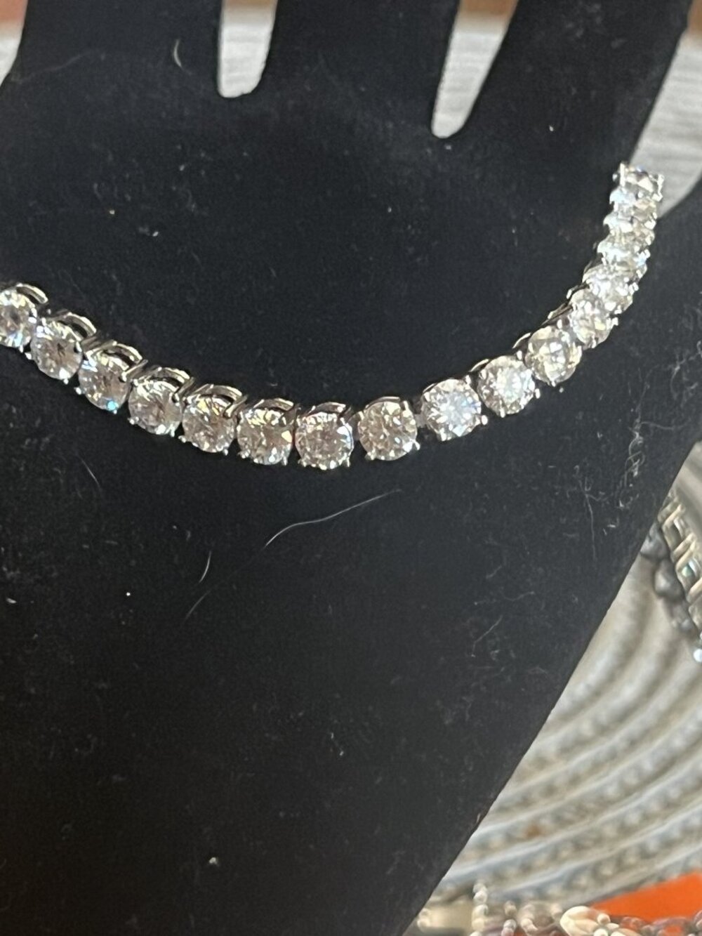 💎✨ Genuine Moissanite 18 CTW Tennis Bracelet | 925 Sterling Silver 8"